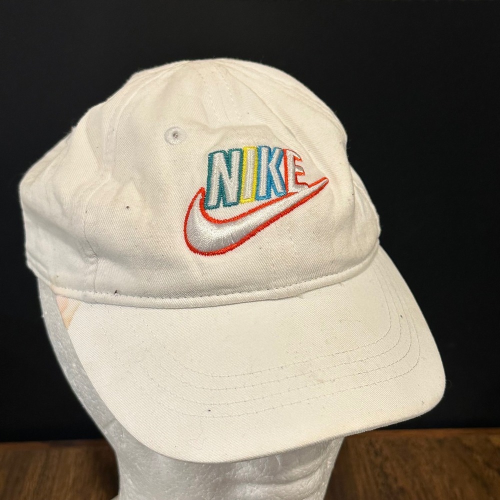 Nike Toddler Club Cap White Multi-Color Logo Baseball Hat 2T-4T